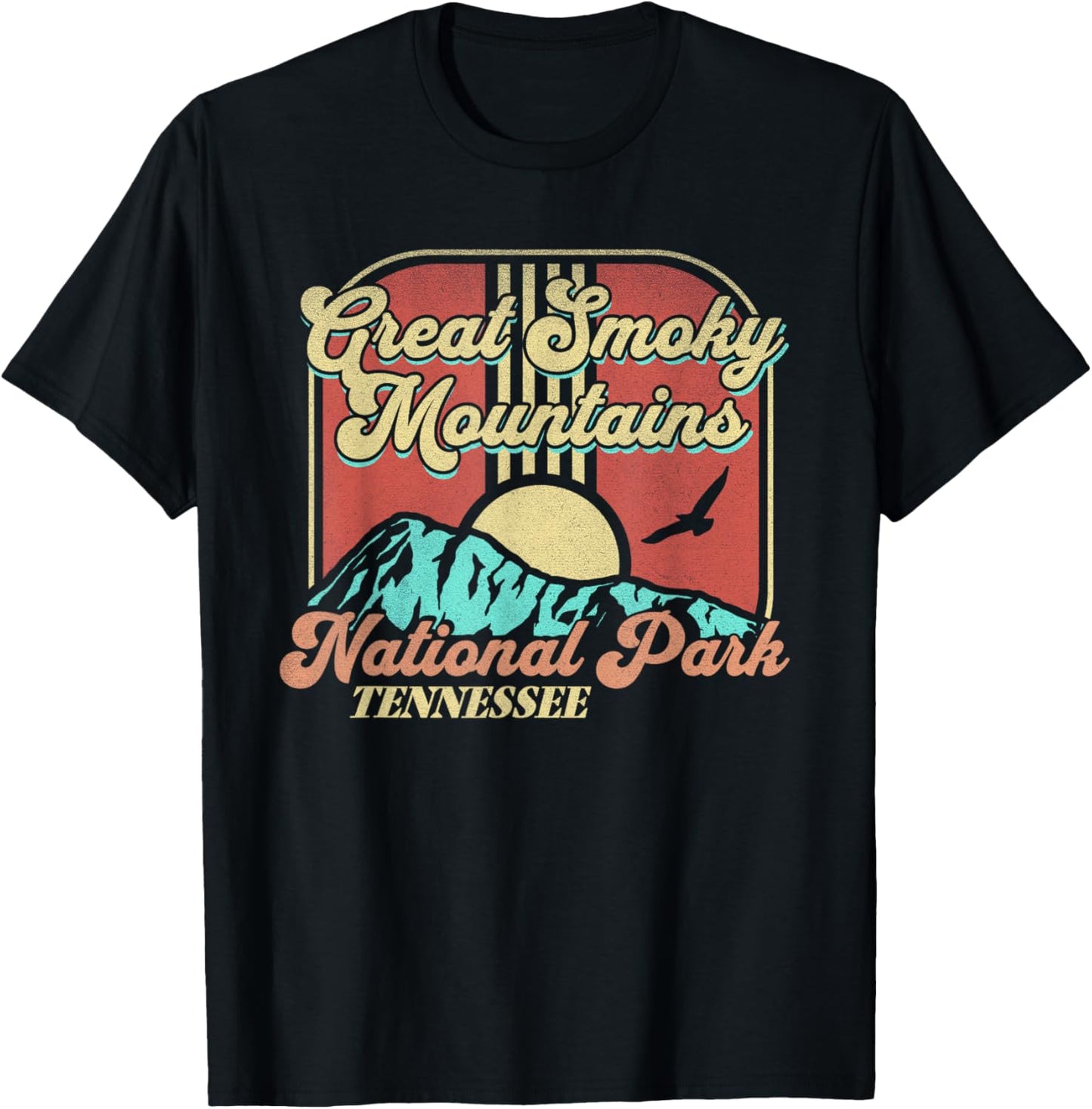 Smoky Mountains National Park Tennessee Hiking Outdoors T-Shirt - T-Shirt | Black