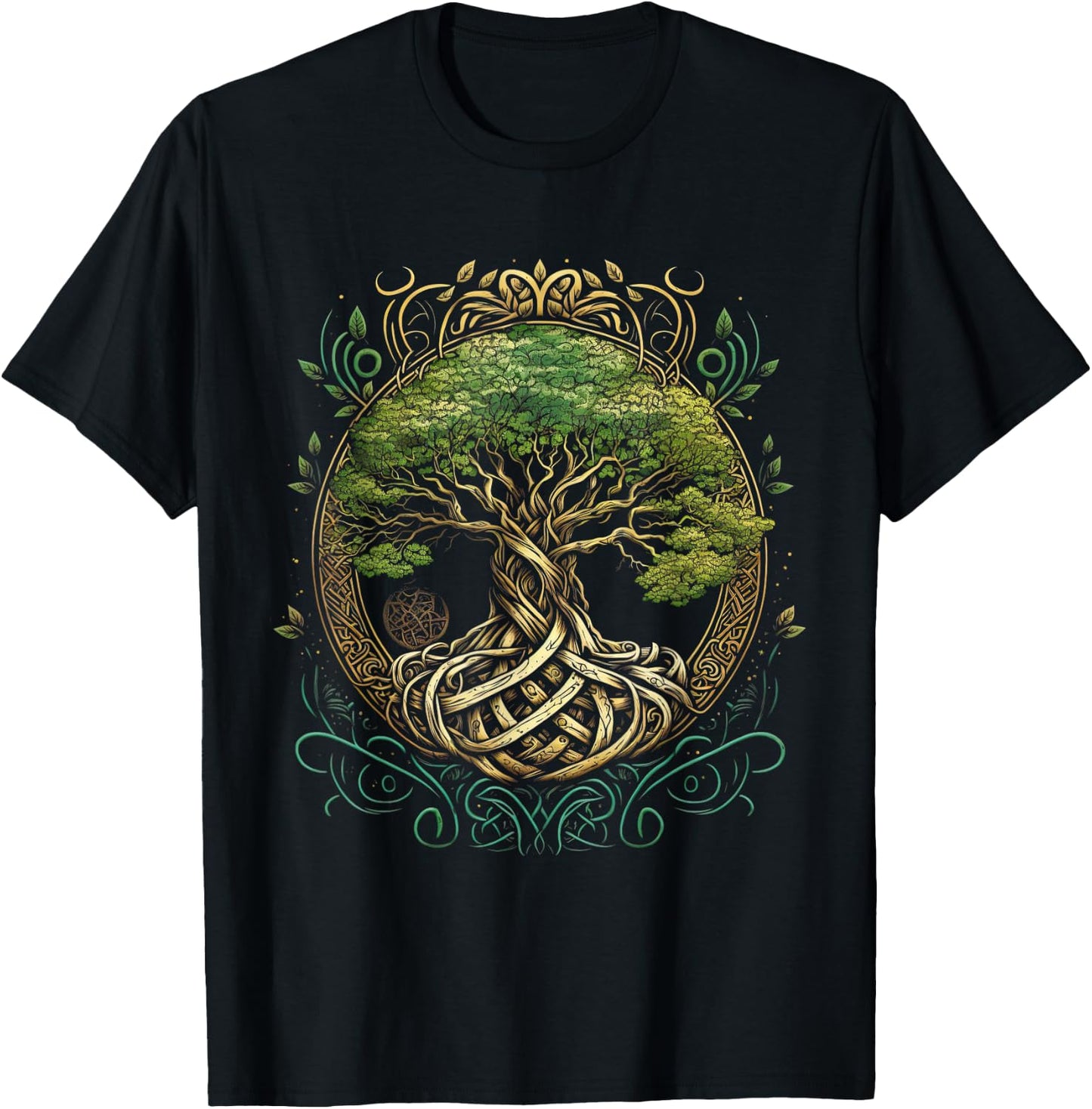 Tree of Life Viking Midgard Thor Walhalla T-Shirt - T-Shirt | Black