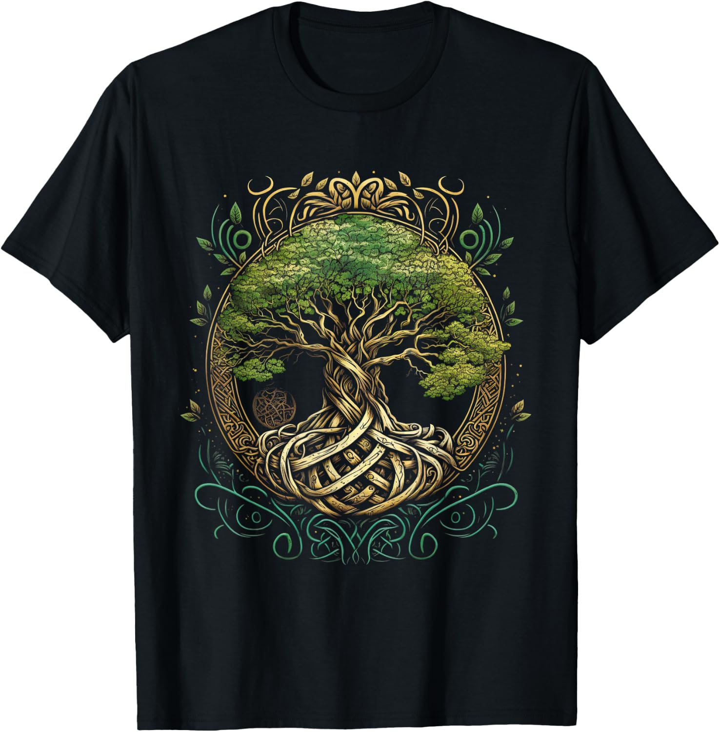 Tree of Life Viking Midgard Thor Walhalla T-Shirt - T-Shirt | Black