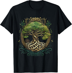 Tree of Life Viking Midgard Thor Walhalla T-Shirt - T-Shirt | Black