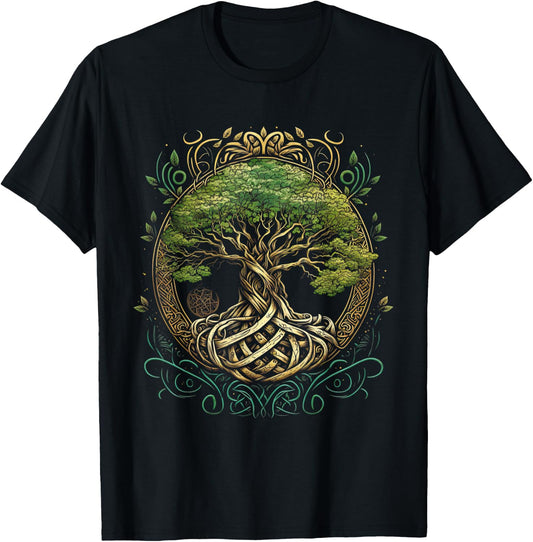 Tree of Life Viking Midgard Thor Walhalla T-Shirt - T-Shirt | Black