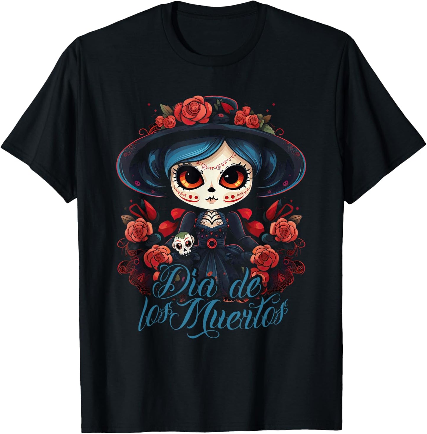 La Catrina Dress Stylish Day of the Dead Costume La Catrina T-Shirt - T-Shirt | Black
