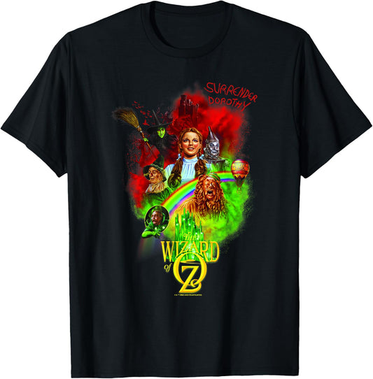 WB100 The Wizard of Oz Surrender Dorothy Rainbow Poster T-Shirt - T-Shirt | Black