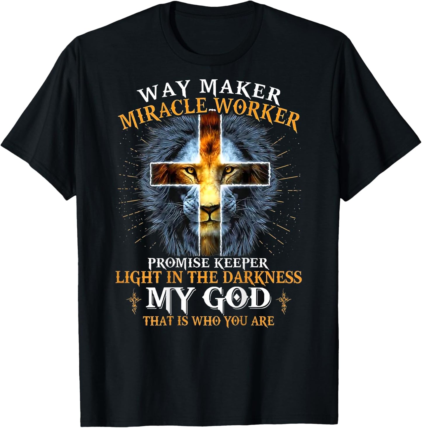 Way Maker Miracle Worker Promise Keeper T-Shirt - T-Shirt | Black