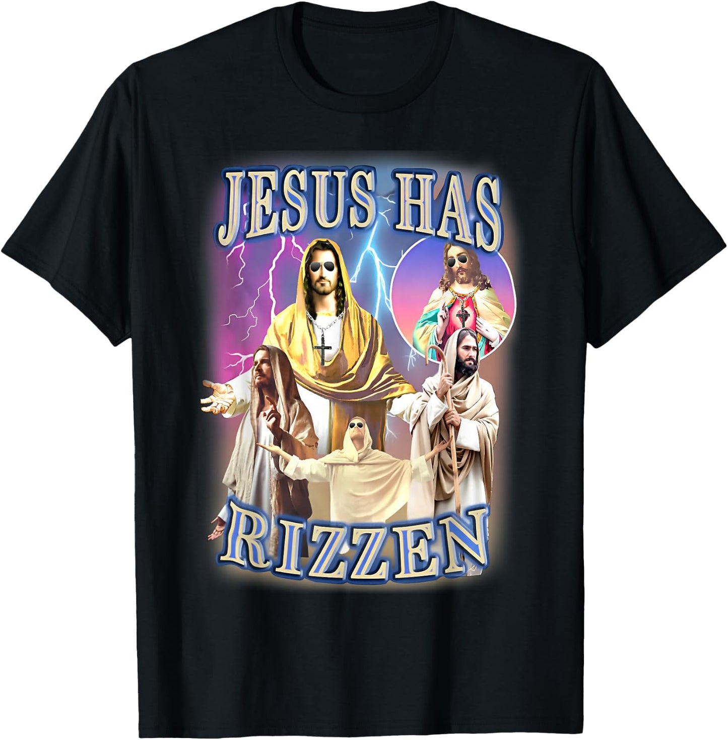 Jesus Has Rizzen T-Shirt - T-Shirt | Black