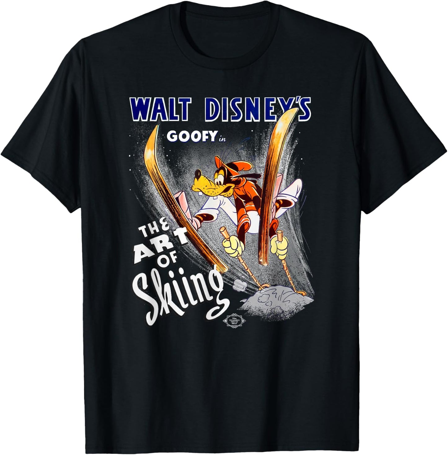 Disney Goofy The Art of Skiing Retro Vintage Classic T-Shirt - T-Shirt | Black