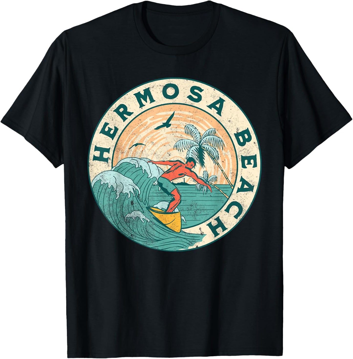Hermosa Beach Men Women Girls Kids T-Shirt - T-Shirt | Black