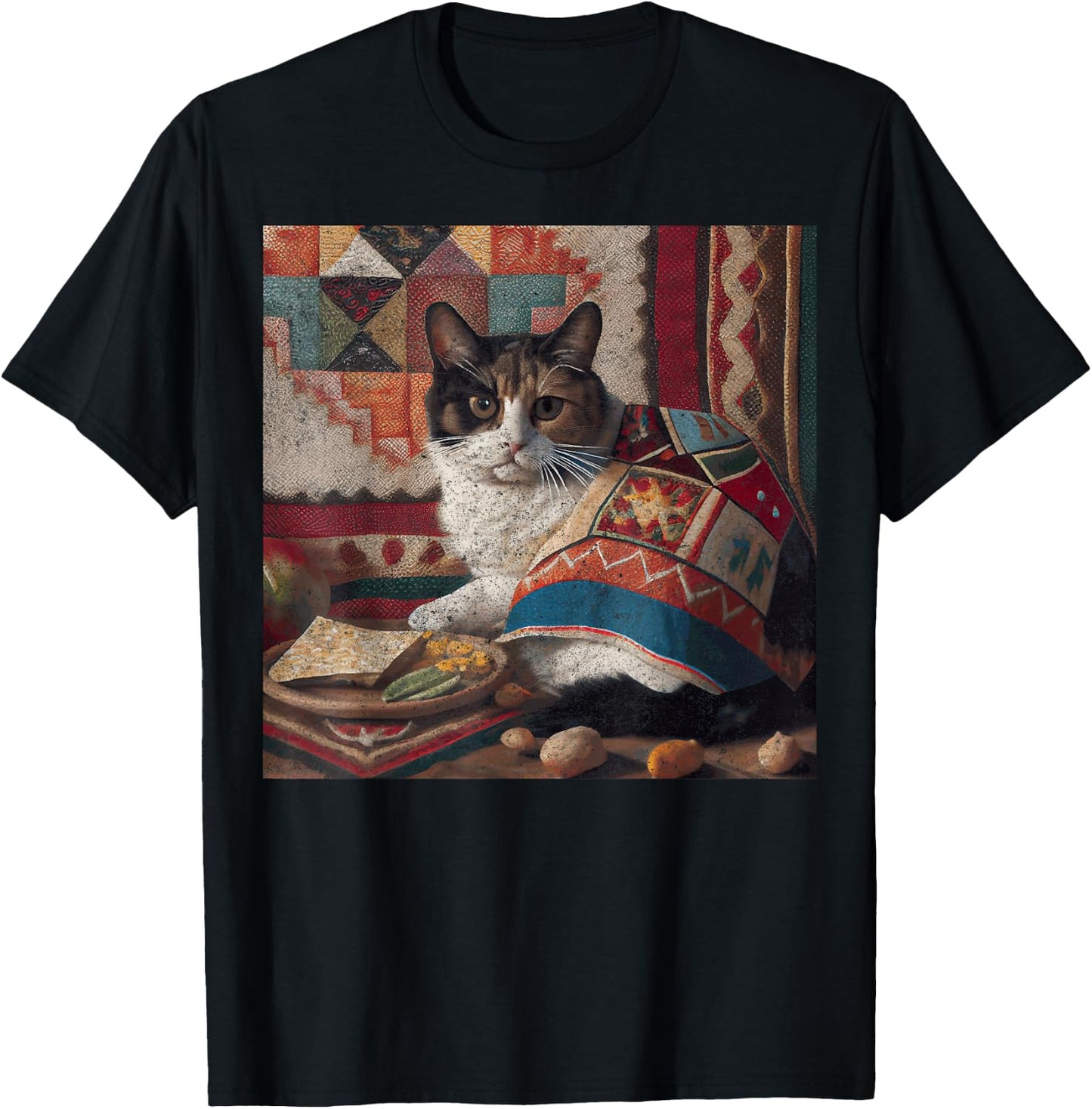 Cat Quilting Taco Men Women Girls Kids T-Shirt - T-Shirt | Black