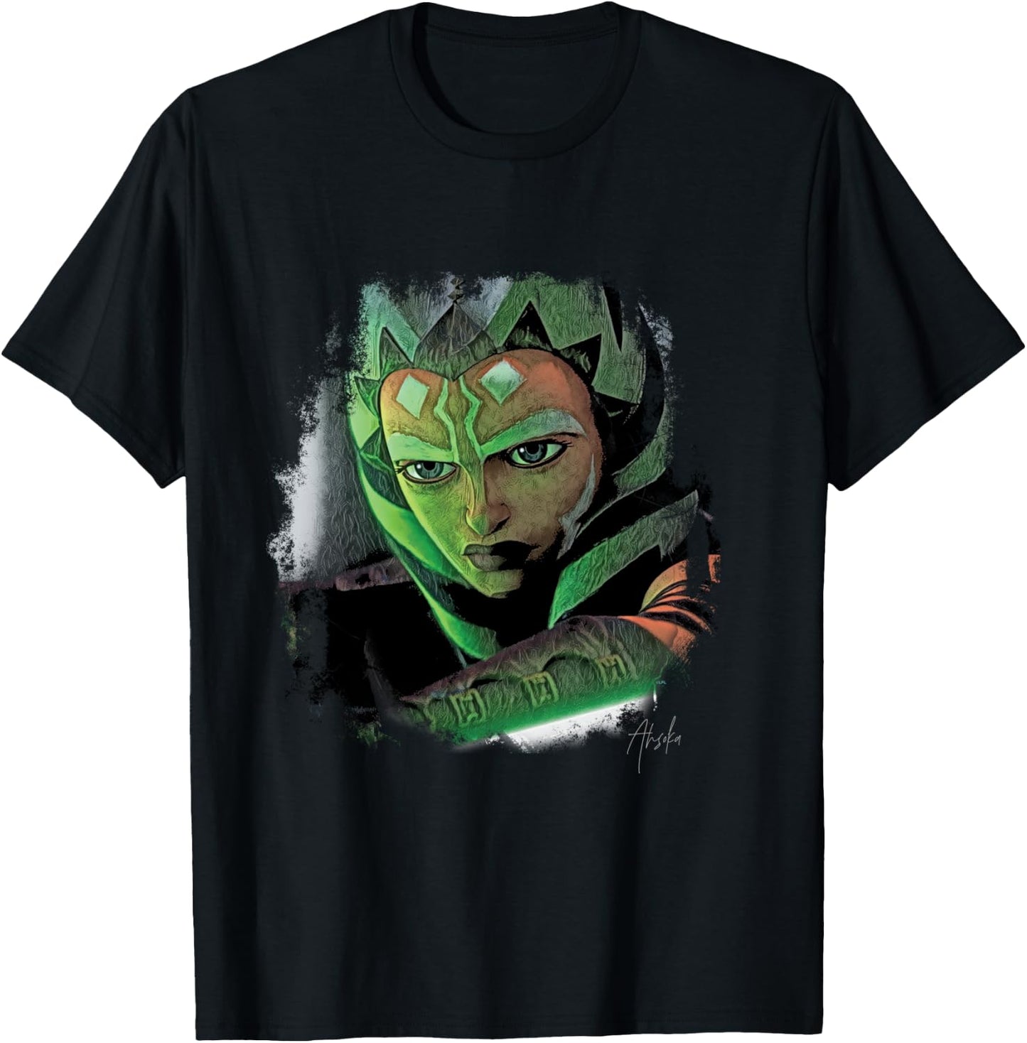 Star Wars Ahsoka Tano Tales of the Jedi Lightsaber Glow T-Shirt - T-Shirt | Black