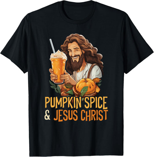 Pumpkin Spice Latte Autumn Food Flavored Drink T-Shirt - T-Shirt | Black