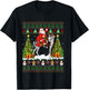 Xmas Sweater Ugly Santa Riding Great Dane Dog Christmas T-Shirt - T-Shirt | Black