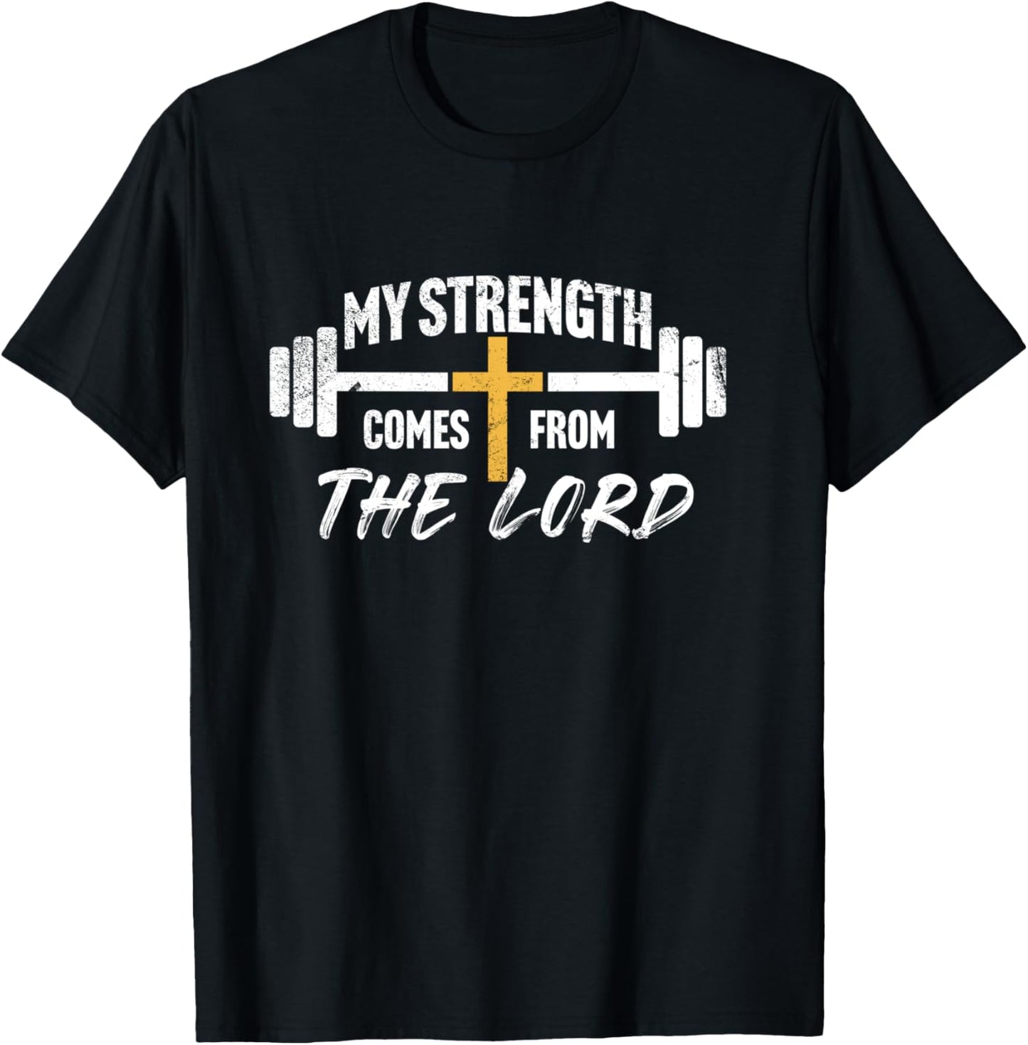 My Strength Christian Men Bible Verse Gym Workout T-Shirt - T-Shirt | Black
