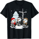 Faith Hope Love Jesus Christmas Pajama Snowman Christian T-Shirt - T-Shirt | Black