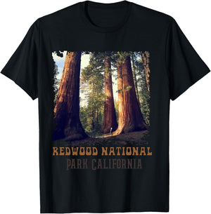 Humboldt Redwoods Retro US California state Vintage parks T-Shirt - T-Shirt | Black