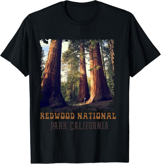 Humboldt Redwoods Retro US California state Vintage parks T-Shirt - T-Shirt | Black