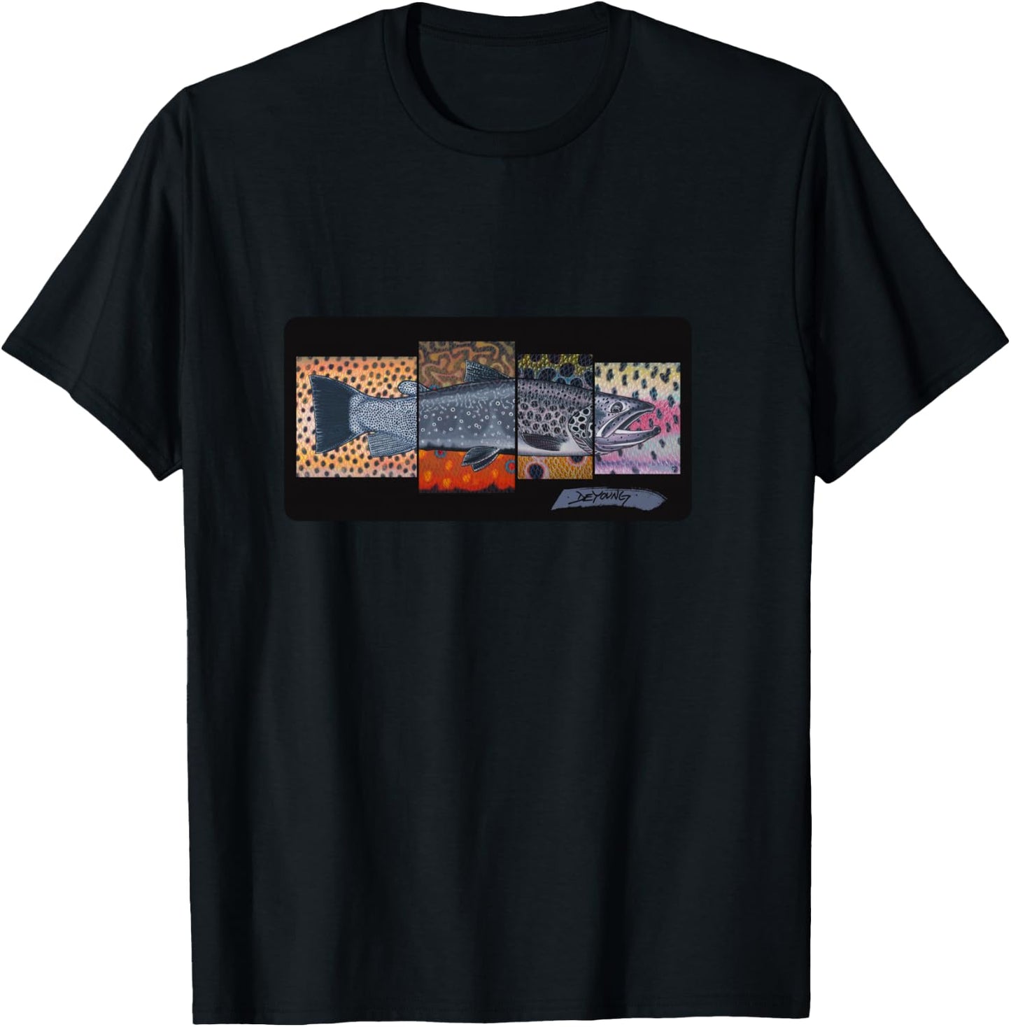 Cutthroat and Trout Fish Species Derek DeYoung T-Shirt - T-Shirt | Black