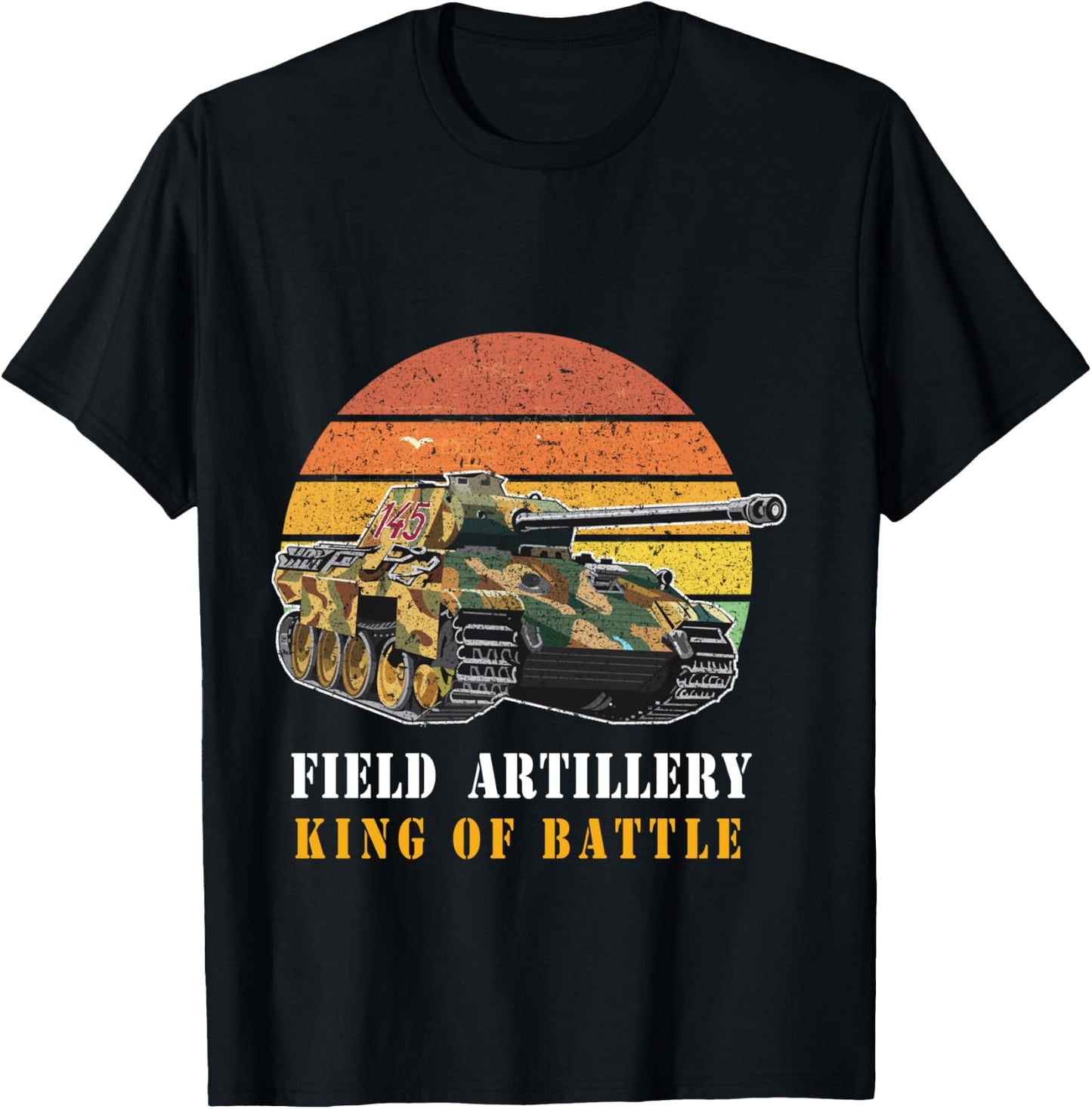 US Army Field Artillery shirt - Artillery king of battle T-Shirt - T-Shirt | Black