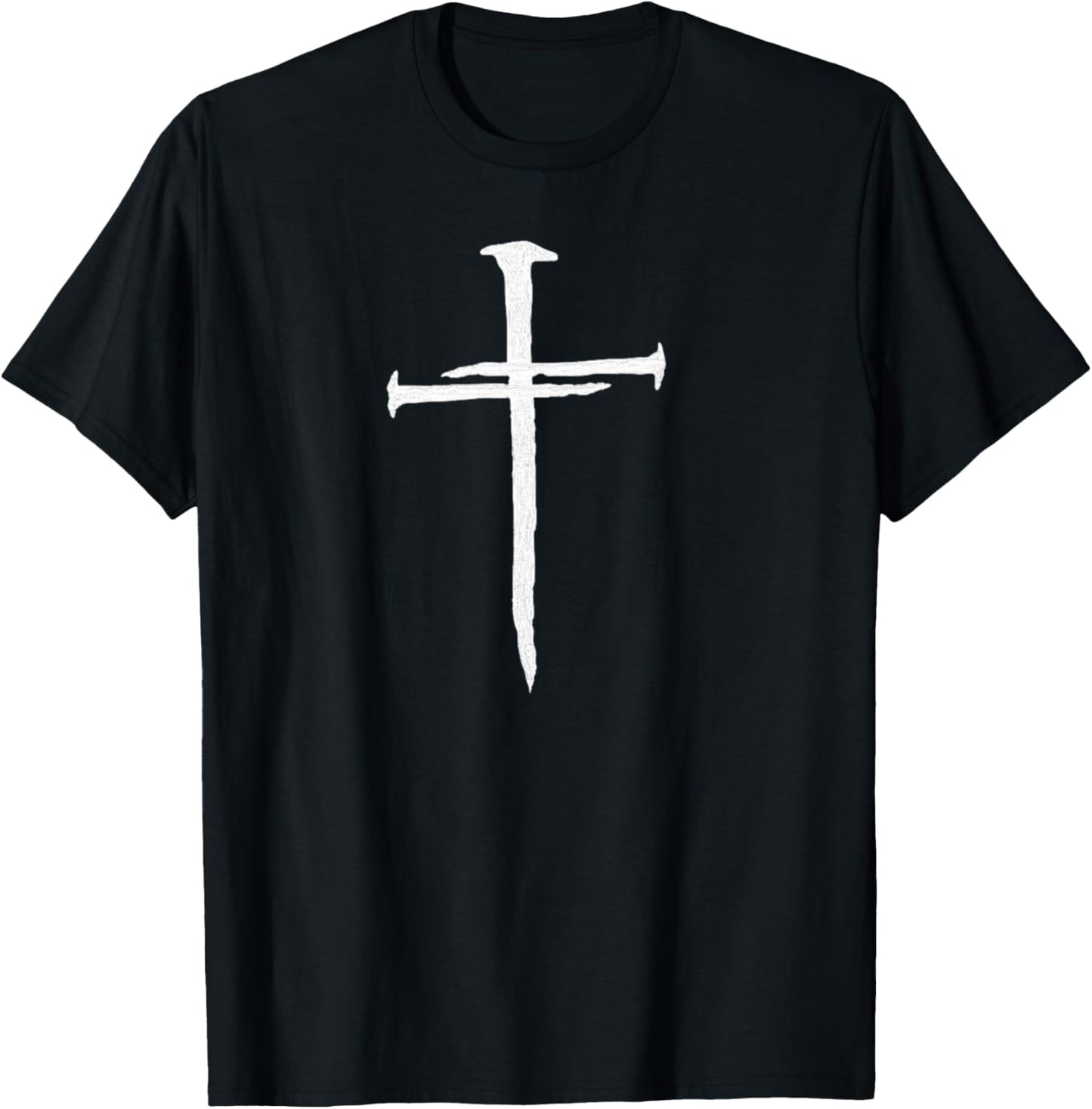 Christian Jesus Nail Cross T-Shirt - T-Shirt | Black