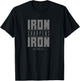 Iron Sharpen's Iron Christian Men Bible Scripture Gym Workout T-Shirt - T-Shirt | Black