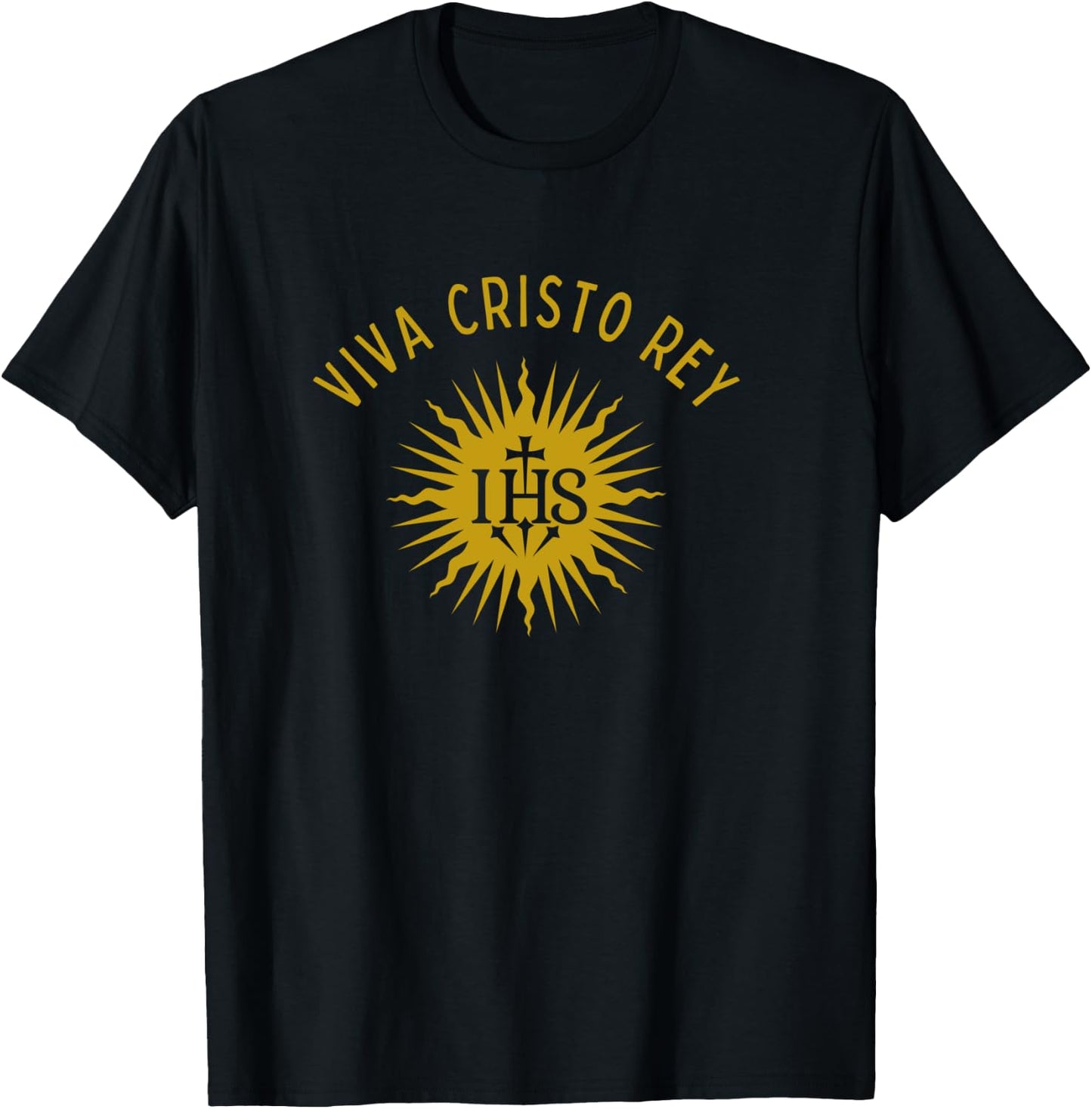 Viva Cristo Rey Roman Catholic Cristeros T-Shirt - T-Shirt | Black