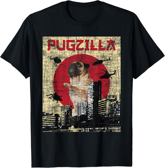 Pugzilla - Dog Lover Puppy Trainer Animal Pet Breeder T-Shirt - T-Shirt | Black