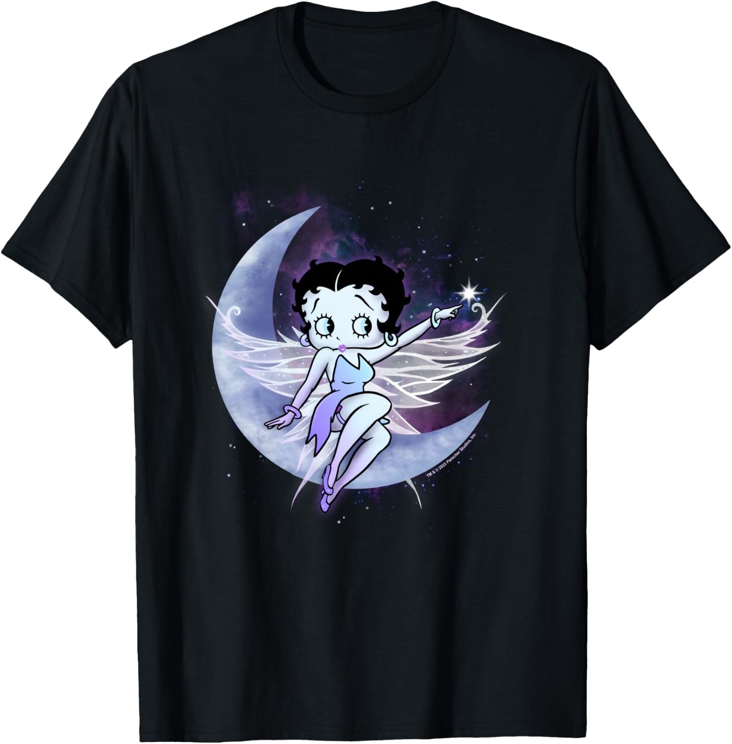 Betty Boop Moon and Star Fairy T-Shirt - T-Shirt | Black