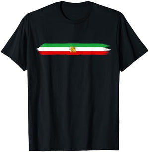 Iran and Iranian Flag Lion Persian T-Shirt - T-Shirt | Black