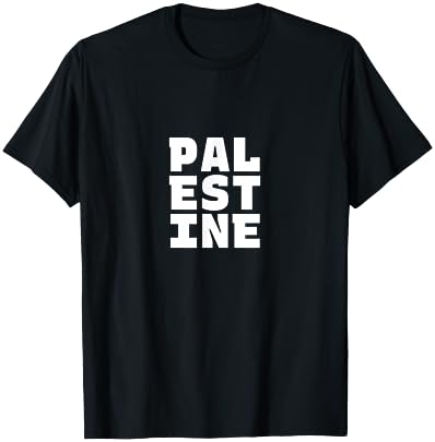 Palestine Souvenir - Palestinian Pride Letter Box Word Art T-Shirt - T-Shirt | Black