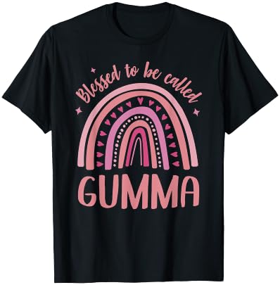Gumma for Grandma Women Mother's Day Blessed Gumma T-Shirt - T-Shirt | Black