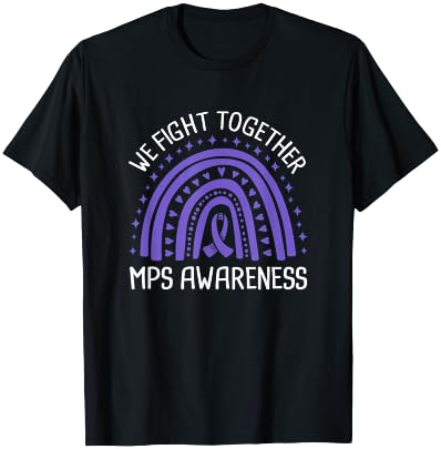 We Fight Together MPS Awareness T-Shirt - T-Shirt | Black