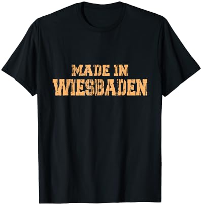 Born In Wiesaden, Retro City Wiesbaden T-Shirt - T-Shirt | Black