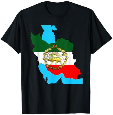 Iran flag with a golden lion T-Shirt - T-Shirt | Black