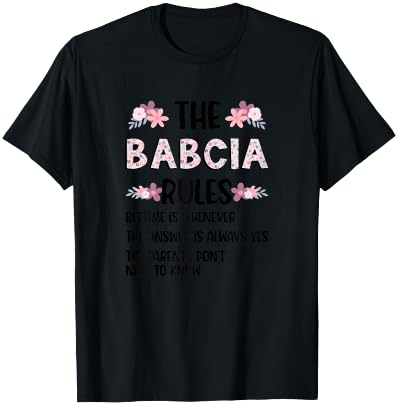 Babcia Grandma Rules Babcia Grandmother T-Shirt - T-Shirt | Black