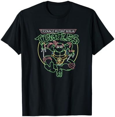 Teenage Mutant Ninja Turtles Raphael Neon Sign Ninja Mode T-Shirt - T-Shirt | Black