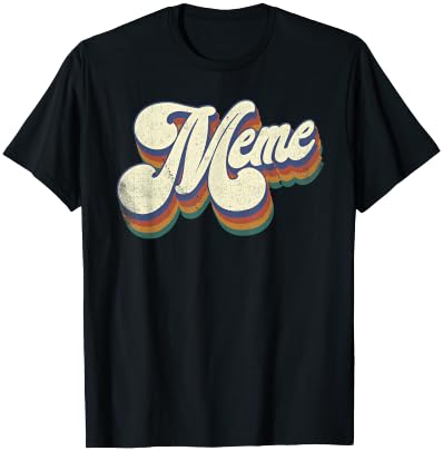 Meme Gifts For Grandma Retro Vintage Mother's Day Meme T-Shirt - T-Shirt | Black
