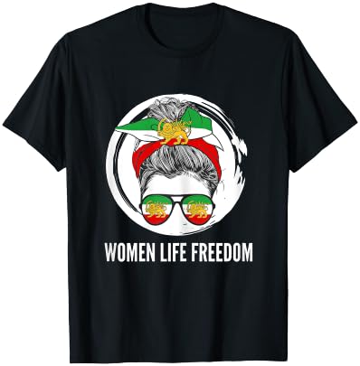 Iranian woman, flag of Iran, iranian lion IRANIAN REVOLUTION T-Shirt - T-Shirt | Black