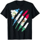 Guatemala Flag Mexico Grown Patriot Country Stripes T-Shirt - T-Shirt | Black