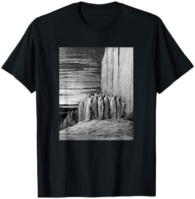 Gustave Doré - Purgatorio, The Crowd of Lazy #2 - Dante T-Shirt - T-Shirt | Black